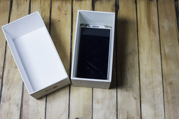 Modern broken mobile phone