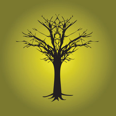 Tree vector silhouette illustration