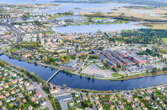 Aerial view of buildings