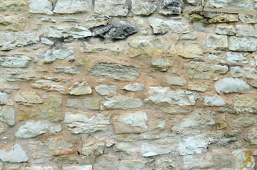 Brick wall facade closeup of building