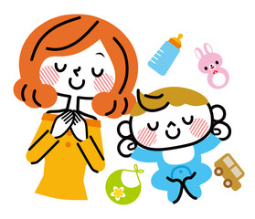 赤ちゃんとママ　お昼寝