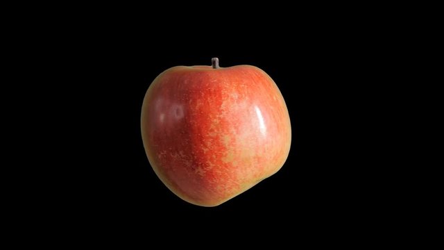 Spinning apple loop with alpha channel 