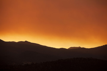 Sunset over Mount Wellington
