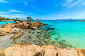 Tableaux ronds sur plexiglas Plage et mer Plage de Capriccioli sur la Costa Smeralda, Sardaigne