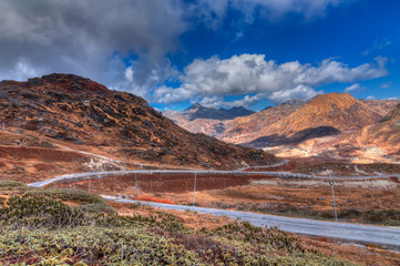 Road through Jelepla Pass, Dzuluk, Sikkim
