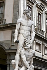 Roman statues in Florence Italy