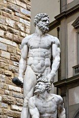 Fototapeta na wymiar Roman statues in Florence Italy