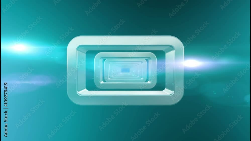 Poster Seamless looping animation of bold chrome frames including alpha matte