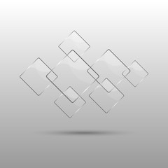 Abstract background with transparent elements