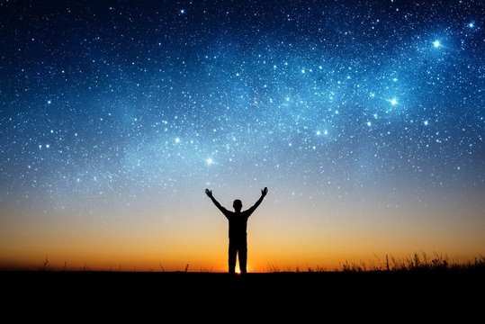 Space and man. Elements of this image furnished by NASA.