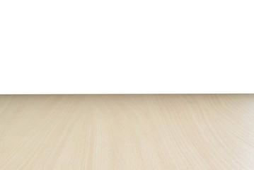 empty perspective wood over white background