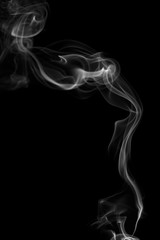 Obraz premium Abstract gray smoke from the incense sticks.