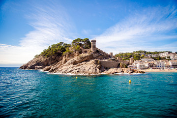view of the castle of Tossa de Mar, Catalonia