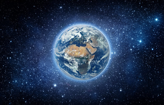 Fototapeta Ziemia i galaktyka. Elementy tego obrazu dostarczone przez NASA.