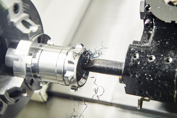 cutting tool counterboring a hole at metal working