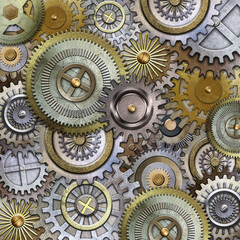 metallic gears background