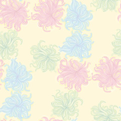Fototapeta na wymiar Abstract flower seamless pattern background