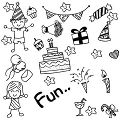 Birthday doodle for kids