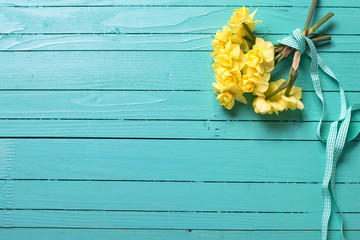 Background with narcissus flowers