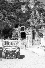 myra in turkey europe old roman necropolis and indigenous tomb s