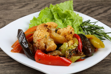 Baked vegetables