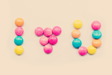 candy put in word i love you