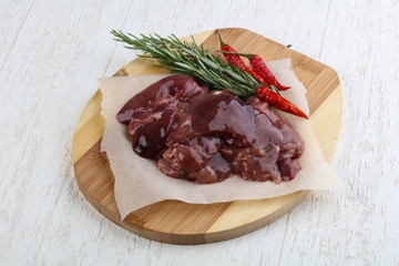 Raw chicken liver