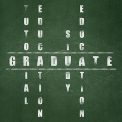 Studying concept: Graduate in Crossword Puzzle