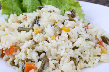 Rice with vegetables