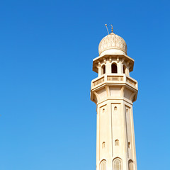 in oman muscat the old mosque minaret and religion in clear sky