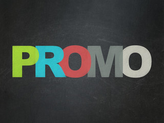 Obraz premium Marketing concept: Promo on School board background