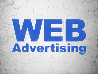 Advertising concept: WEB Advertising on wall background