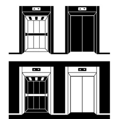 vector modern elevator black symbols © Roman Sotola