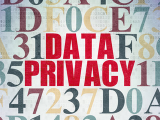 Safety concept: Data Privacy on Digital Data Paper background