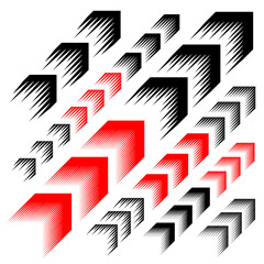 arrow motion line simple symbol vector