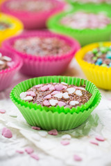 Cookies lovers colorful muffins hearts