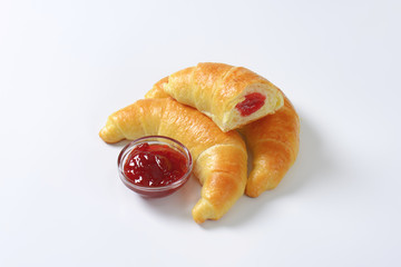 jam filled butter croissants