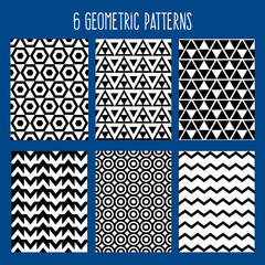 Geometric Background. Abstract Seamless Pattern. Set of Backgrounds