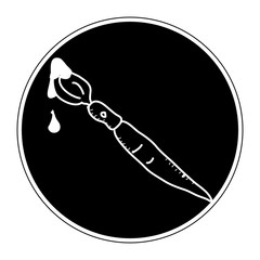 Simple doodle of a paintbrush