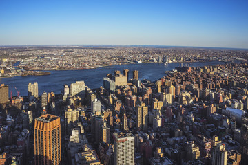 Aerial view of Manhattan and Brooklyn