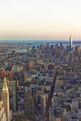 Fototapeta na wymiar Aerial view of Flatiron district in New York