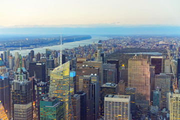 Aerial view of Midtown Manhattan and Central Park