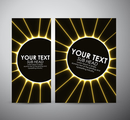 Abstract yellow circle light digital. Graphic resources design template. Vector illustration