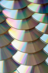 CD and DVD disks rainbow colorful background