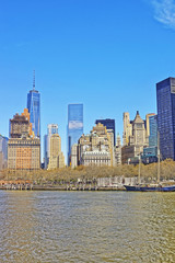 Obraz premium Battery Park City of New York Harbor Manhattan