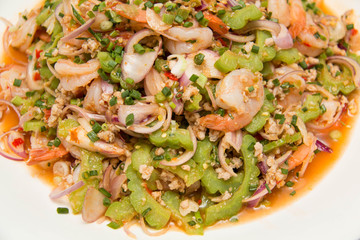 Spicy seafood salad