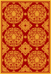 Thai art pattern Traditional thai background vector