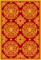 Thai art pattern Traditional thai background vector