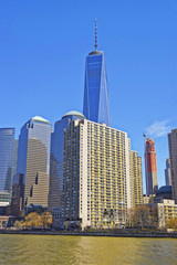 World Financial Center skyline at Battery Park City of Lower Manhattan