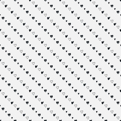 Fototapeta premium Doodle seamless pattern with hearts